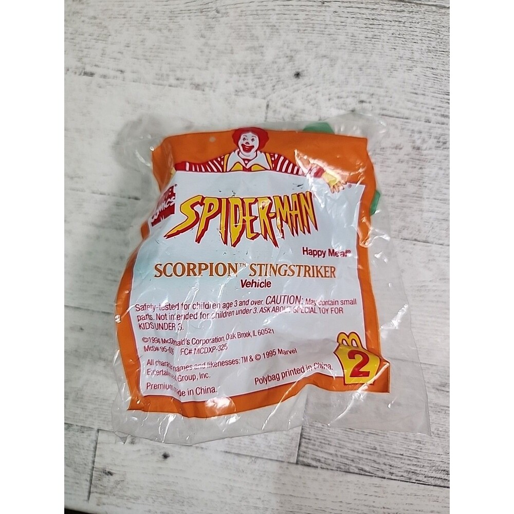 NEW McDonalds Marvel Spider-Man Scorpion Stingstriker Vehicle #2 Happy Meal Toy